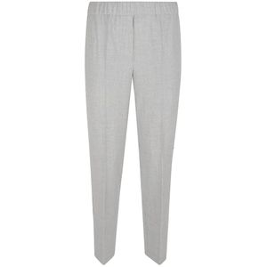 Peserico, Dames, Broeken, Grijs, Maat: S Wol,