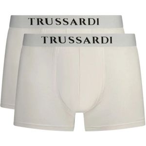 Trussardi, Heren, Ondergoed, Wit, Maat: M Katoen,