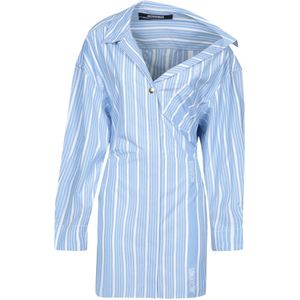 Jacquemus, Dames, Jurken, Blauw, Maat: 2XS Katoen,