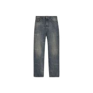 Balenciaga Jeans met vintage-effect , Gray , Heren , Maat: S
