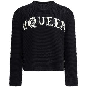 Alexander McQueen, Heren, Truien, Zwart, Maat: S Katoen,