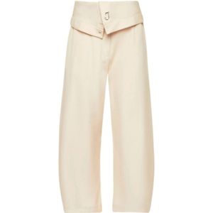 JW Anderson, Dames, Broeken, Beige, Maat: XS Katoen,