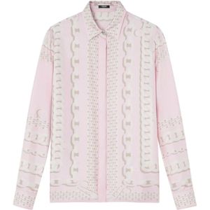 Versace Rosa Dames Hemden , Pink , Dames , Maat: S