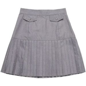 Nenette, Dames, Rokken, Grijs, Maat: S Poliester,