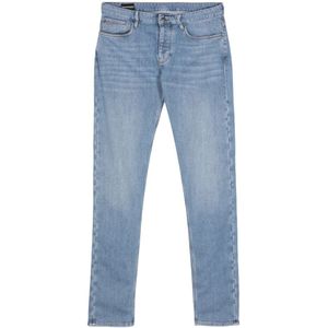 Emporio Armani, Heren, Jeans, Blauw, Maat: W34 Katoen,
