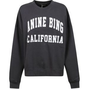 Anine Bing, Dames, Sweatshirts & Hoodies, Zwart, Maat: S Katoen,