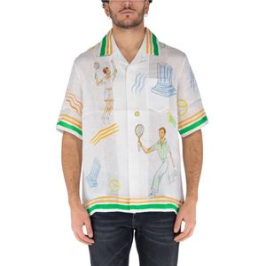 Casablanca, Heren, Overhemden, Beige, Maat: M Linnen,