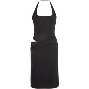 Jacquemus, Dames, Jurken, Zwart, Maat: XS Spandex,