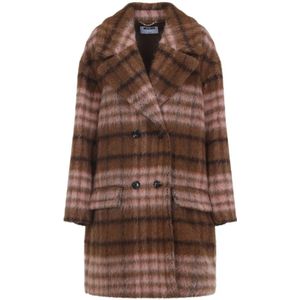 Moschino, Dames, Mantels, Veelkleurig, Maat: XS Wol,