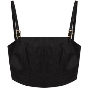 Cult Gaia, Dames, Tops, Zwart, Maat: L Katoen,