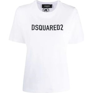 Dsquared2, Dames, Tops, Wit, Maat: XS Katoen,