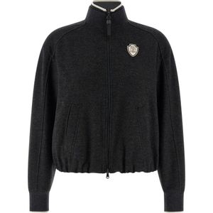 Brunello Cucinelli, Dames, Sweatshirts & Hoodies, Grijs, Maat: S Kasjmier,