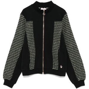 Liu Jo, Dames, Sweatshirts & Hoodies, Zwart, Maat: M Viscose,