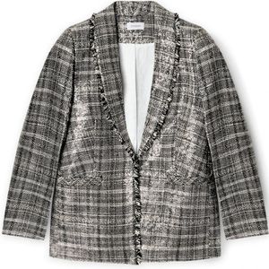 Motivi, Dames, Jassen, Grijs, Maat: 2XS Tweed,