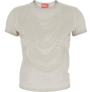 Diesel, Dames, Tops, Wit, Maat: L Katoen,