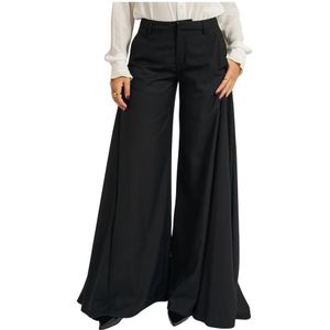 Silvian Heach, Dames, Broeken, Zwart, Maat: 2XS Viscose,