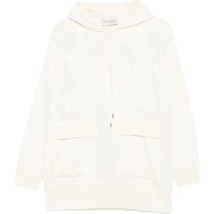 Ermanno Scervino, Dames, Sweatshirts & Hoodies, Beige, Maat: 2XS