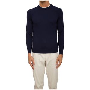 Eleventy, Heren, Truien, Blauw, Maat: XL Wol,