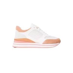 Twinset Witte hardloopschoenen kleurblok , White , Dames , Maat: 38 EU