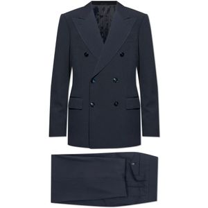 Giorgio Armani, Heren, Pakken, Blauw, Maat: L Wol,