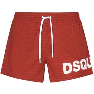 Dsquared2, Heren, Badkleding, Rood, Maat: M