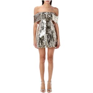 Self Portrait, Dames, Jurken, Grijs, Maat: M Poliester,