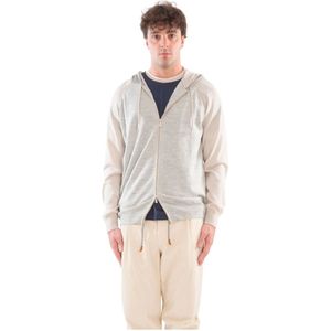 Eleventy, Heren, Sweatshirts & Hoodies, Beige, Maat: XL Zijde,