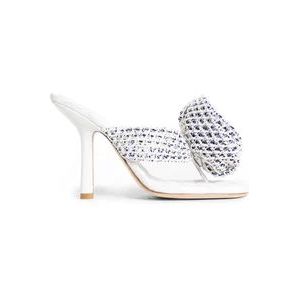 Burberry Gehaakte Roos Stilettohak Sandaal , White , Dames , Maat: 38 1/2 EU