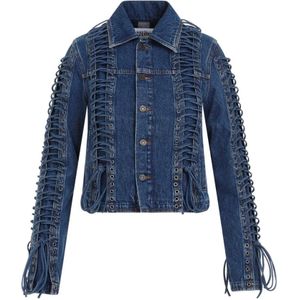 Jean Paul Gaultier, Dames, Jassen, Blauw, Maat: XS Denim,