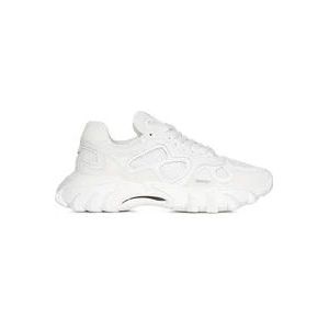 Balmain Witte Sneakers met Vetersluiting , White , Heren , Maat: 42 EU