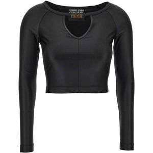 Versace Jeans Couture, Dames, Tops, Zwart, Maat: S