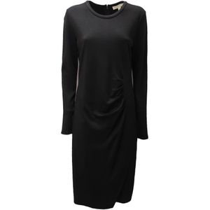 Michael Kors, Dames, Jurken, Zwart, Maat: L Wol,