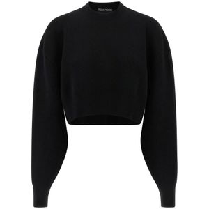 Tom Ford - Cropped Sweatshirt - Zwart - Wol