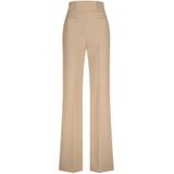 Nicowa - High Waist Coreana - Broek - Beige - Hoge Taille - Lange Pijpen