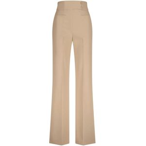 Nicowa - High Waist Coreana - Broek - Beige - Hoge Taille - Lange Pijpen