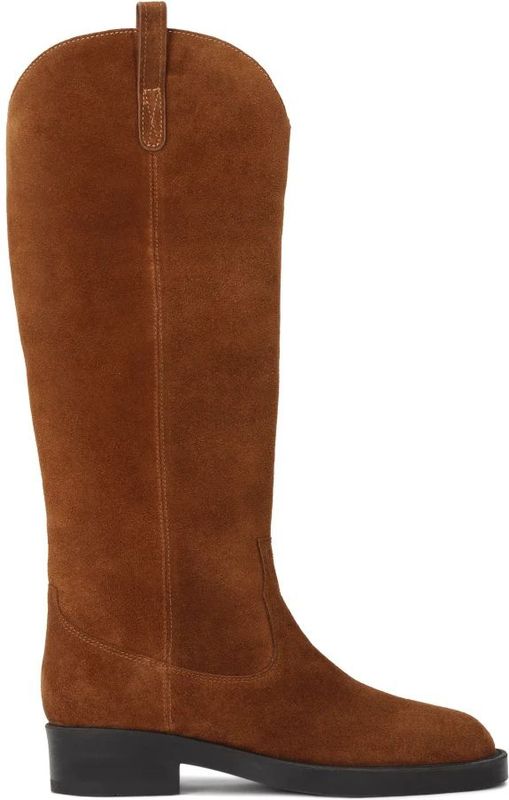 Kazar - Lichtbruine Laarzen - Dames - Suède - Instapper Bovenkant