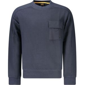 Hugo Boss - Blauwe Sweater - Met Logoborduring