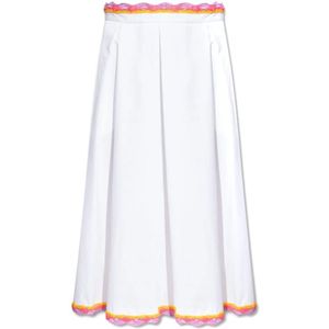 Moschino - Midi Rok - Wit - Dames - Katoen