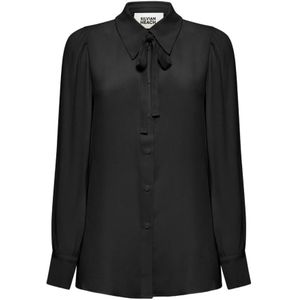 Silvian Heach, Dames, Blouses & Shirts, Zwart, Maat: 2XS Poliester,