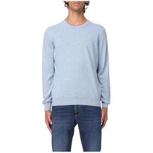 Brunello Cucinelli, Heren, Truien, Blauw, Maat: S Kasjmier,