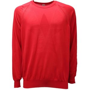 Eleventy, Heren, Sweatshirts & Hoodies, Rood, Maat: XL Katoen,