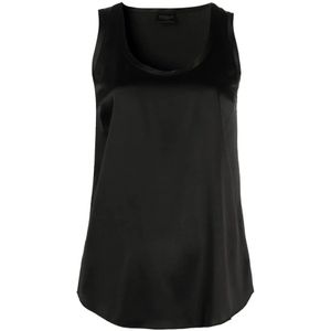 Brunello Cucinelli, Dames, Tops, Zwart, Maat: M Zijde,