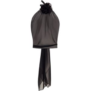 Dolce & Gabbana, Dames, Tops, Zwart, Maat: M Zijde,