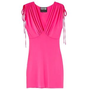 Versace Jeans Couture, Dames, Jurken, Roze, Maat: S Poliester,