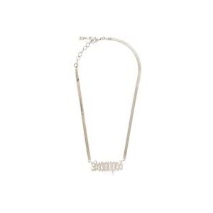 Dsquared2 Messing ketting , Gray , Heren , Maat: ONE Size