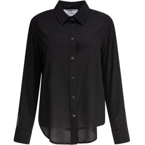 Sleep No More, Dames, Blouses & Shirts, Zwart, Maat: S Zijde,