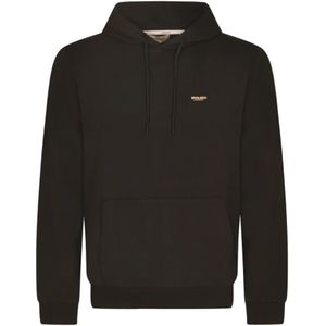 Woolrich, Heren, Sweatshirts & Hoodies, Zwart, Maat: XL