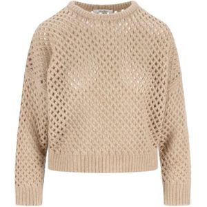 Max Mara, Dames, Truien, Beige, Maat: S Zijde,