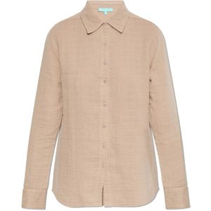 Melissa Odabash, Dames, Blouses & Shirts, Beige, Maat: XL Katoen,