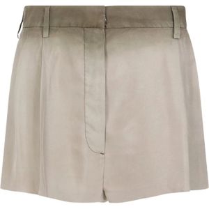 Prada Beige Zijden Shorts met Gradiënt , Beige , Dames , Maat: XS